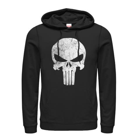 Men's Marvel Punisher Retro Skull Symbol  Pull Over Hoodie