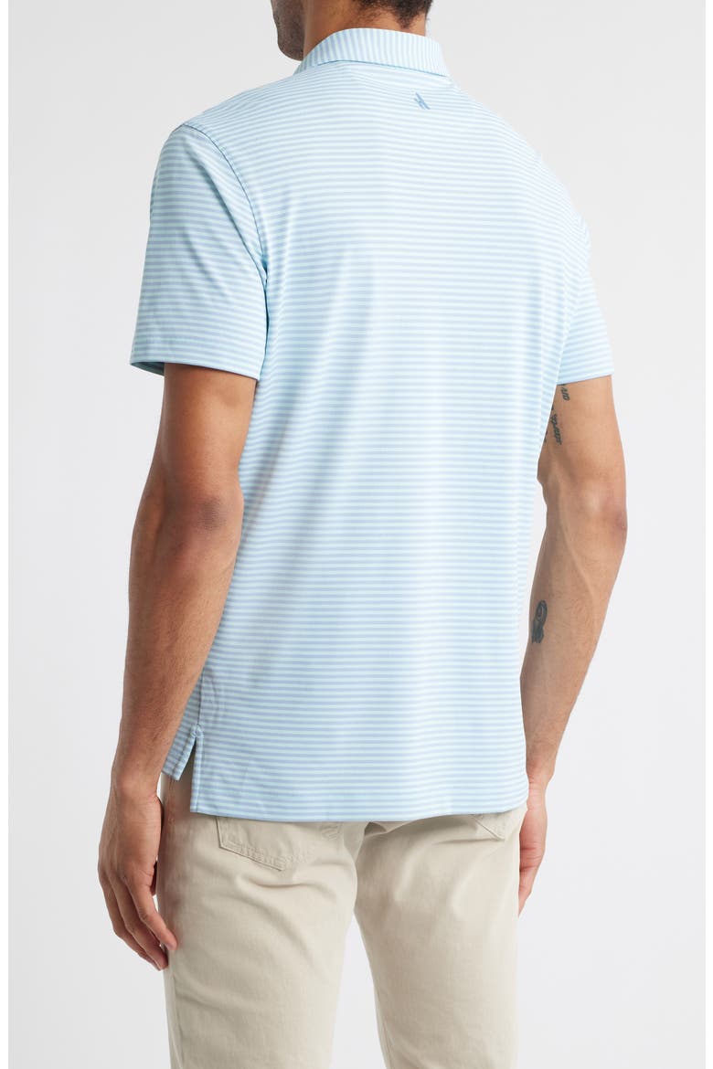Stetsons Stripe Performance Jersey Polo, Alternate, color, TIDE
