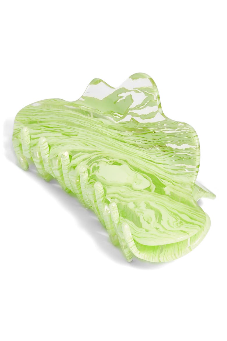 Nimbus Claw Hair Clip, Main, color, KEY LIME