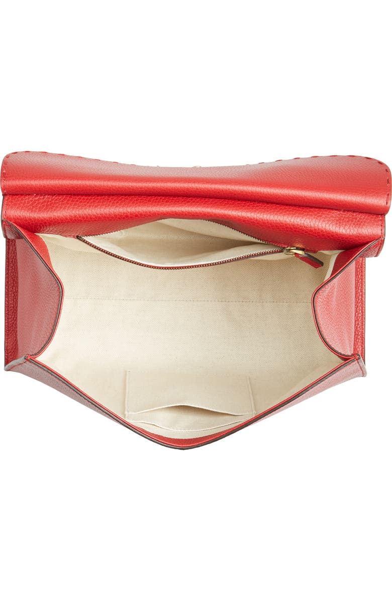Gucci GG Marmont Top Handle Leather Satchel, Alternate, color,