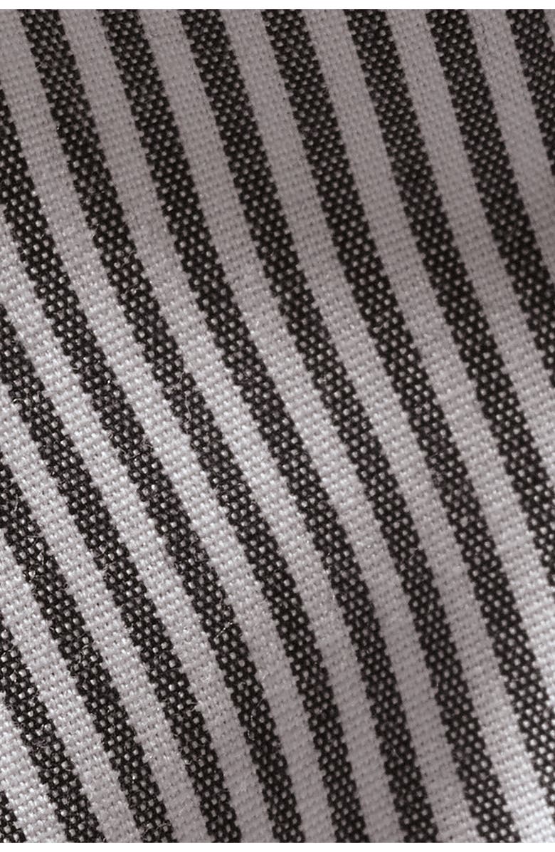 Charles Tyrwhitt Stripe Non-Iron Button-Down Oxford Slim Fit Shirt Single Cuff, Alternate, color, Black