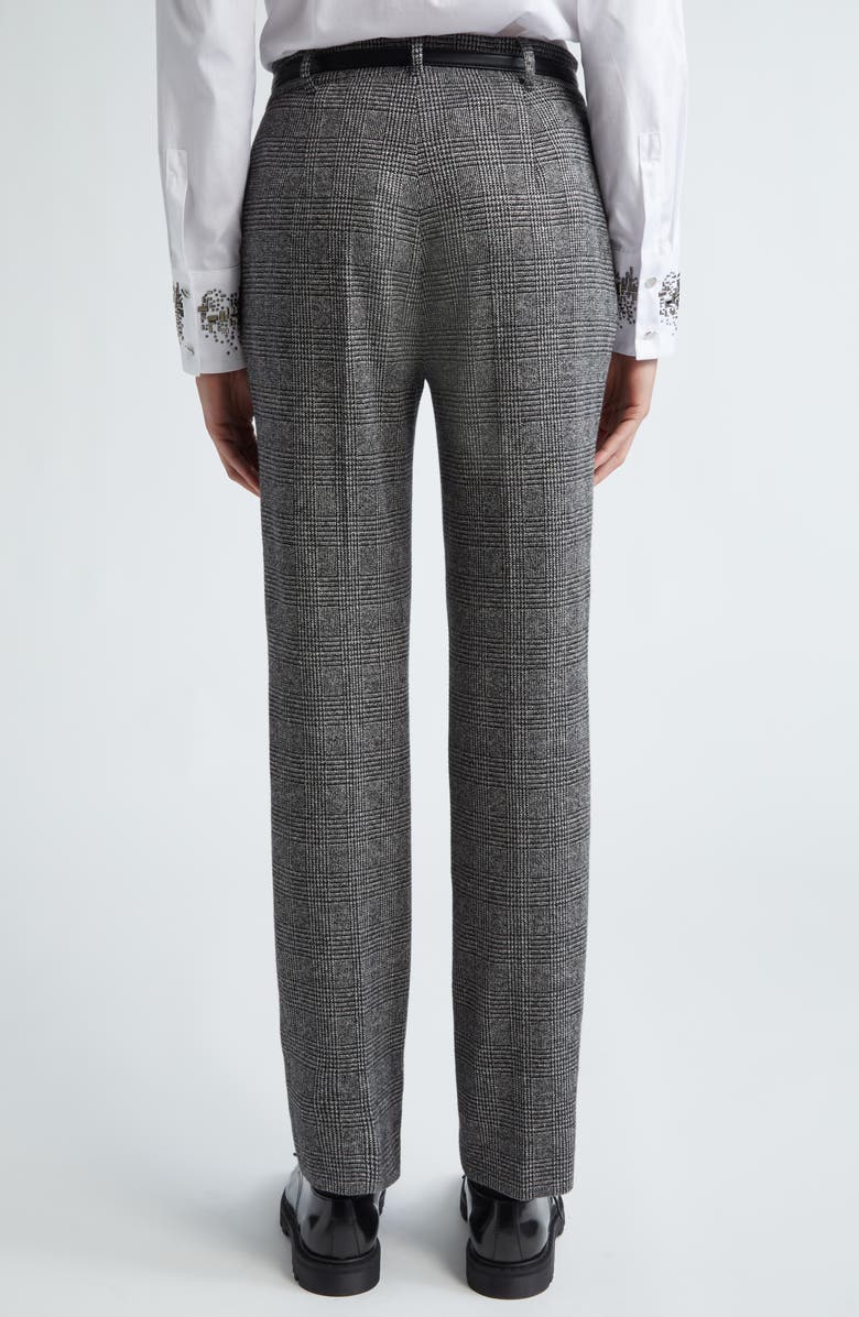 Max Mara Studio Gerico Slim Fit Belted Check Trousers, Alternate, color,