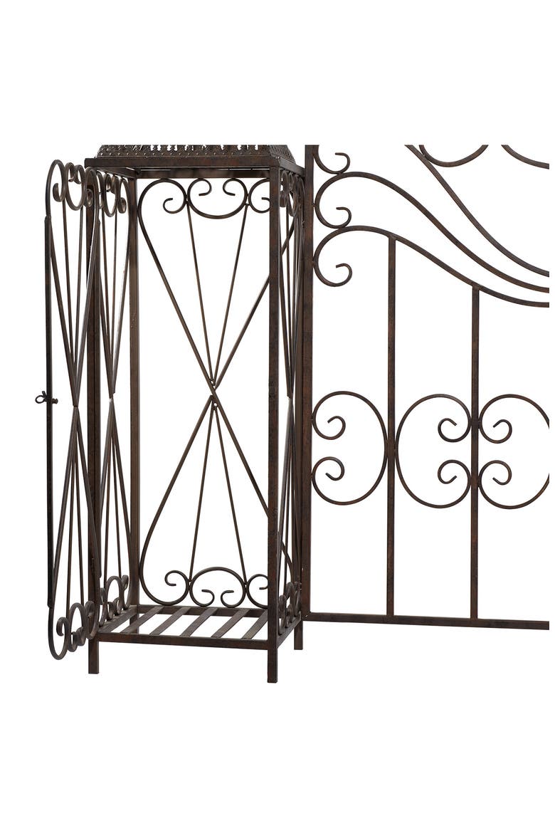 Metal Garden Gate, Alternate, color, BLACK