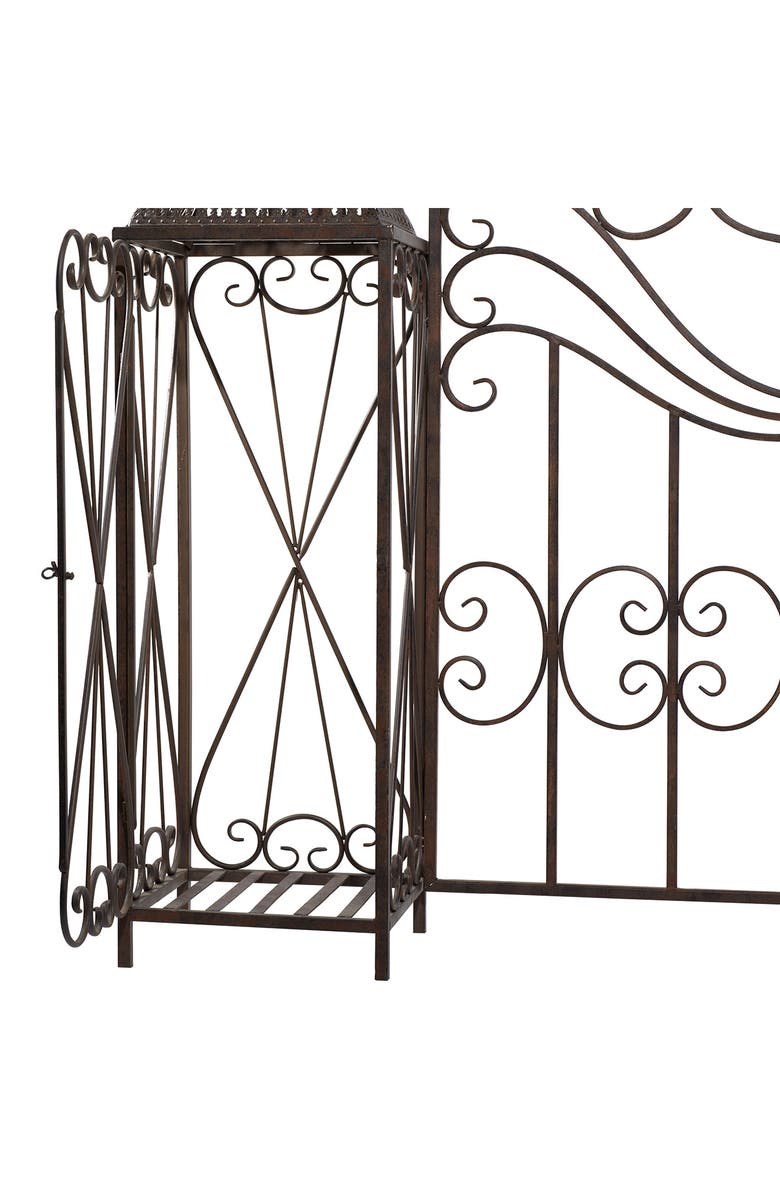 WILLOW ROW Metal Garden Gate, Alternate, color, Black