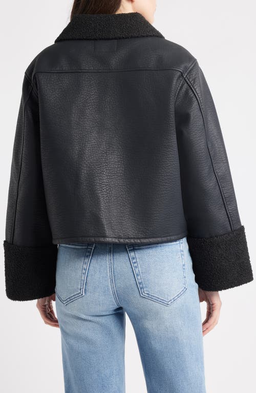 Rails Dria Faux Leather & Faux Shearling Jacket In Black