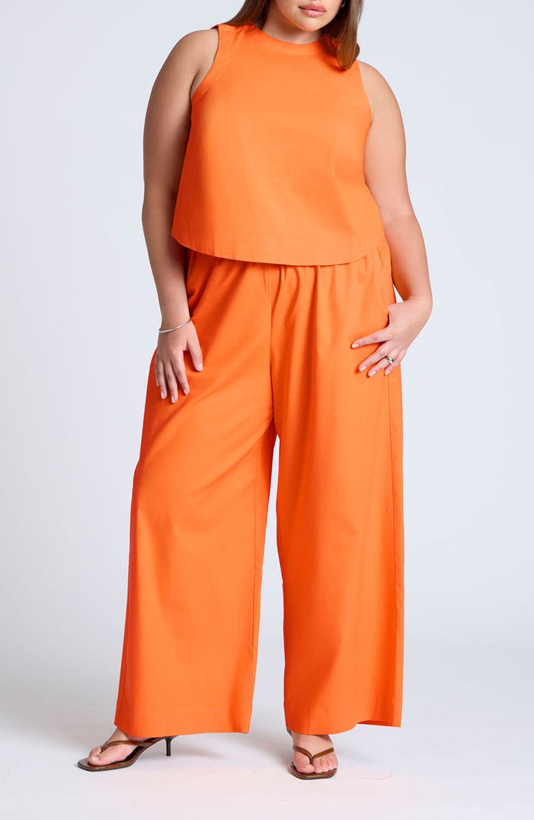 ELOQUII Boxy Sleeveless Crop Top, Alternate, color, 