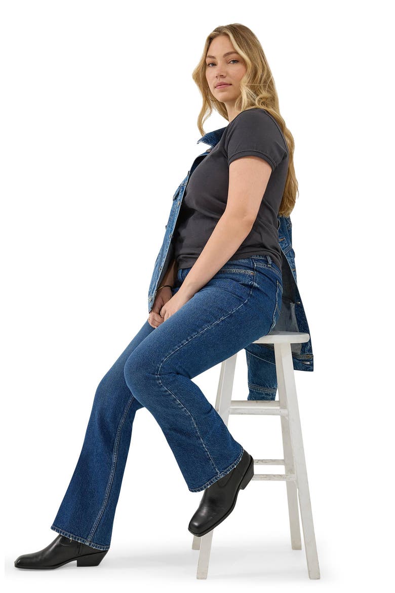 The Boot High Waist Bootcut Jeans, Alternate, color, MAGNETIC INDIGO