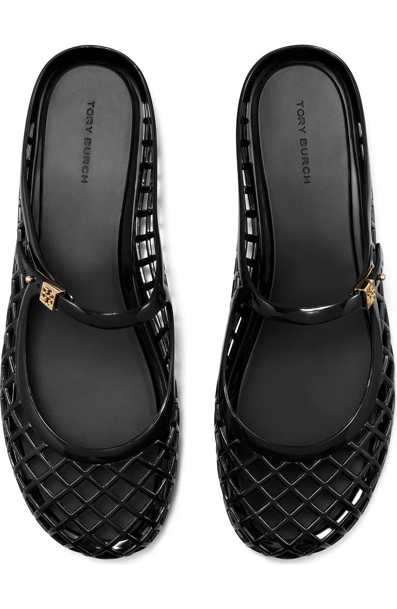 Tory Burch Mellow Mary Jane Jelly Mule, Alternate, color, Perfect Black / Gold
