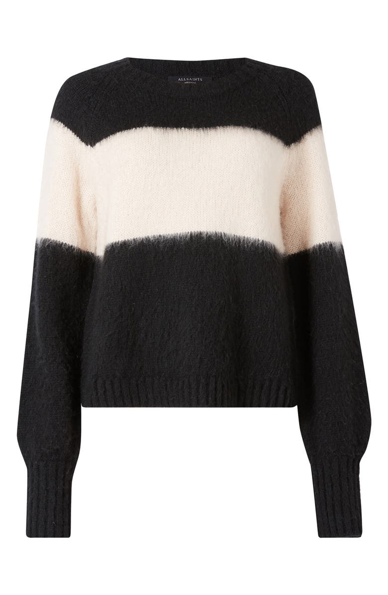 AllSaints Lou Uno Colorblock Stripe Crewneck Pullover, Alternate, color, 