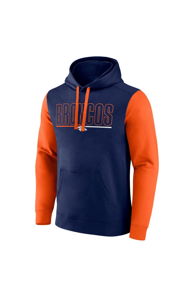 FANATICS Men's Fanatics Navy Denver Broncos Big & Tall Outline Pullover Hoodie, Alternate, color, 