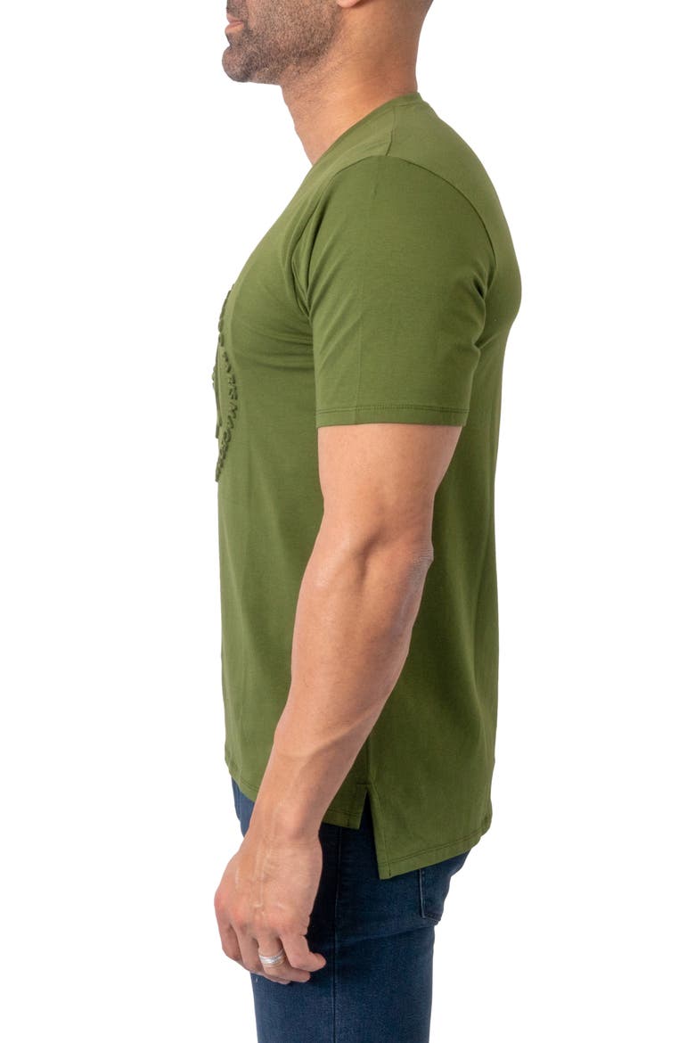 Stamped Stretch Cotton Graphic Tee, Alternate, color, GREEN