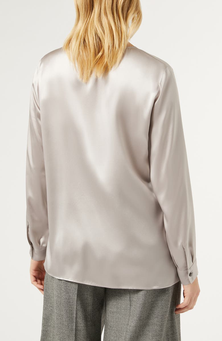 Marina Rinaldi Ottelia Silk Satin Top, Alternate, color,