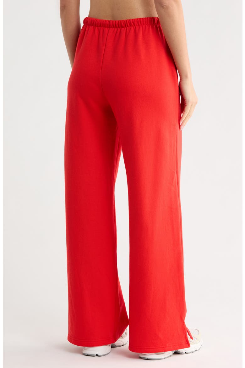 Flurry Fleece Wide Leg Sweatpants, Alternate, color, RED SCARLET
