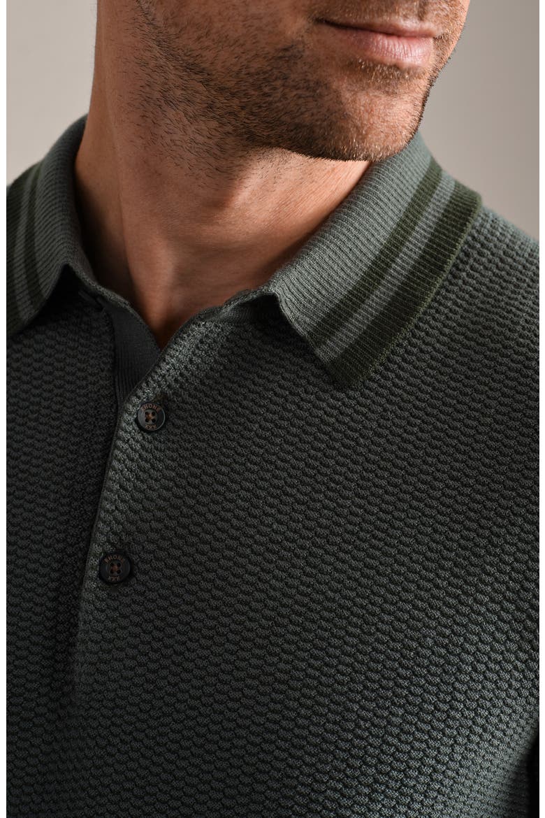 Fine Knit Sweater Polo, Alternate, color, OLIVE SHADOW