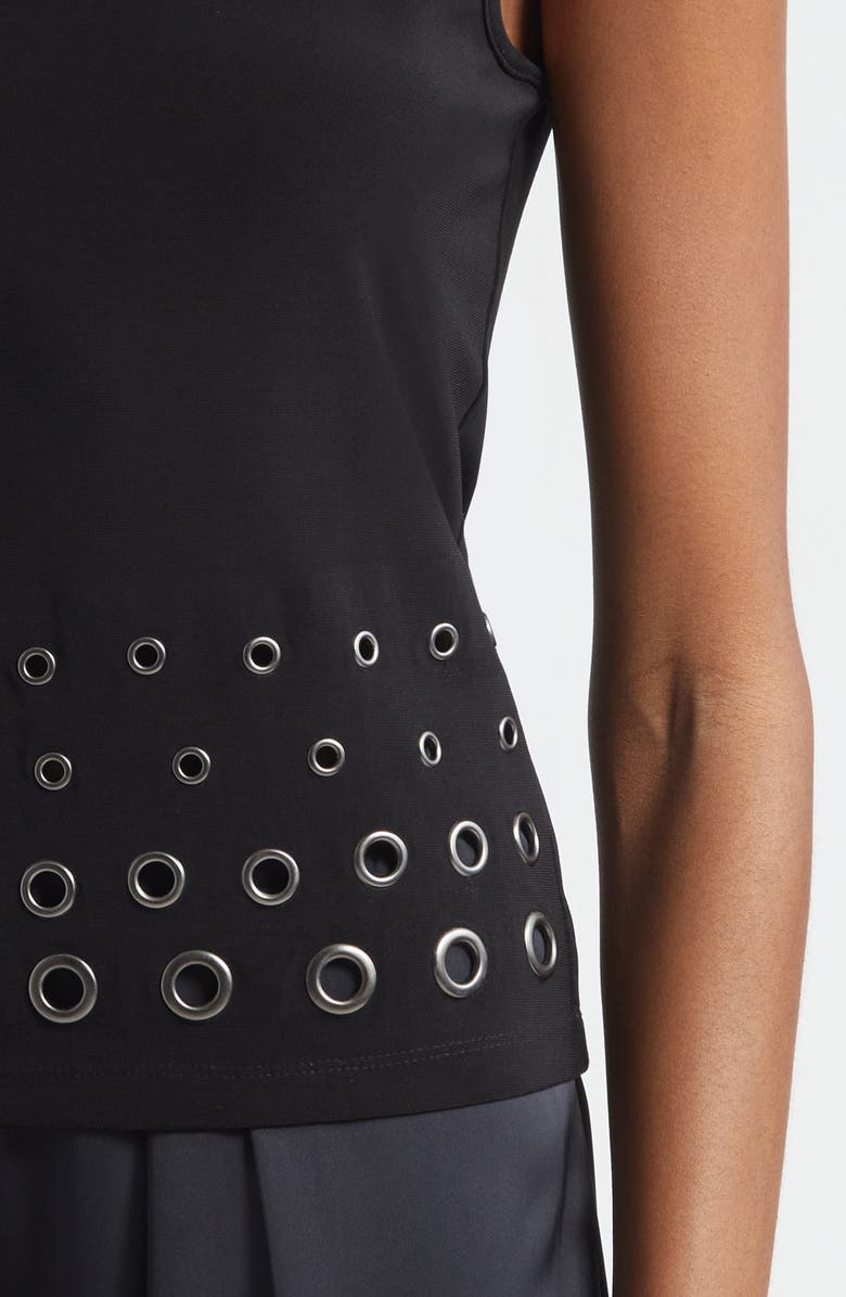 Ramy Brook Eline Grommet Accent Tank, Alternate, color, Black