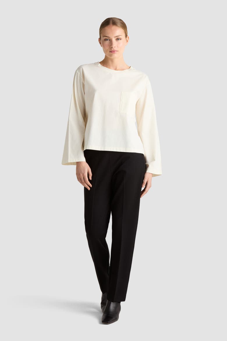 Thir Boxy Wide Sleeve Jersey Top, Alternate, color, Paper