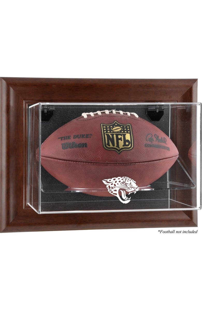FANATICS AUTHENTIC Jacksonville Jaguars (2013-Present) Brown Framed Wall-Mountable Football Case, Main, color, 