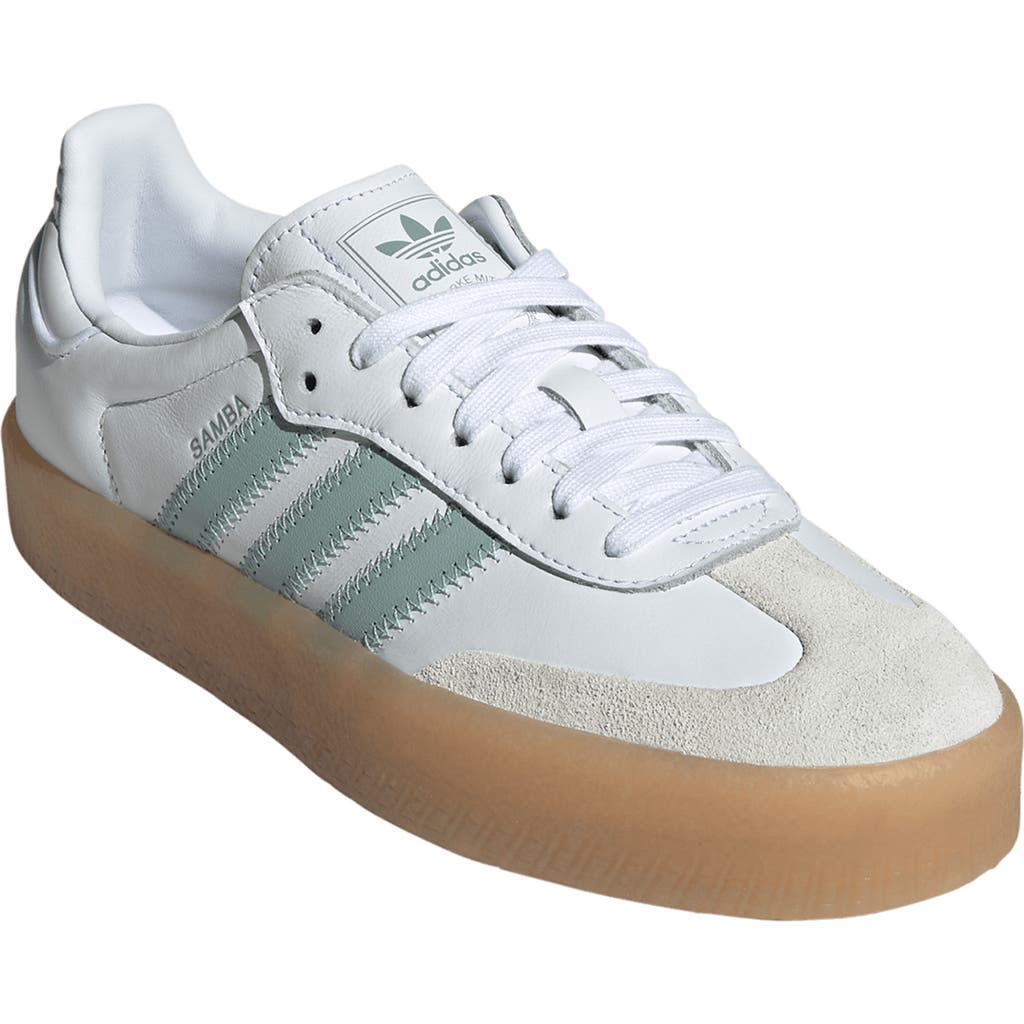 Adidas Originals Womens Adidas Samba Og Logo-print Leather And Suede Low-top Trainers In White