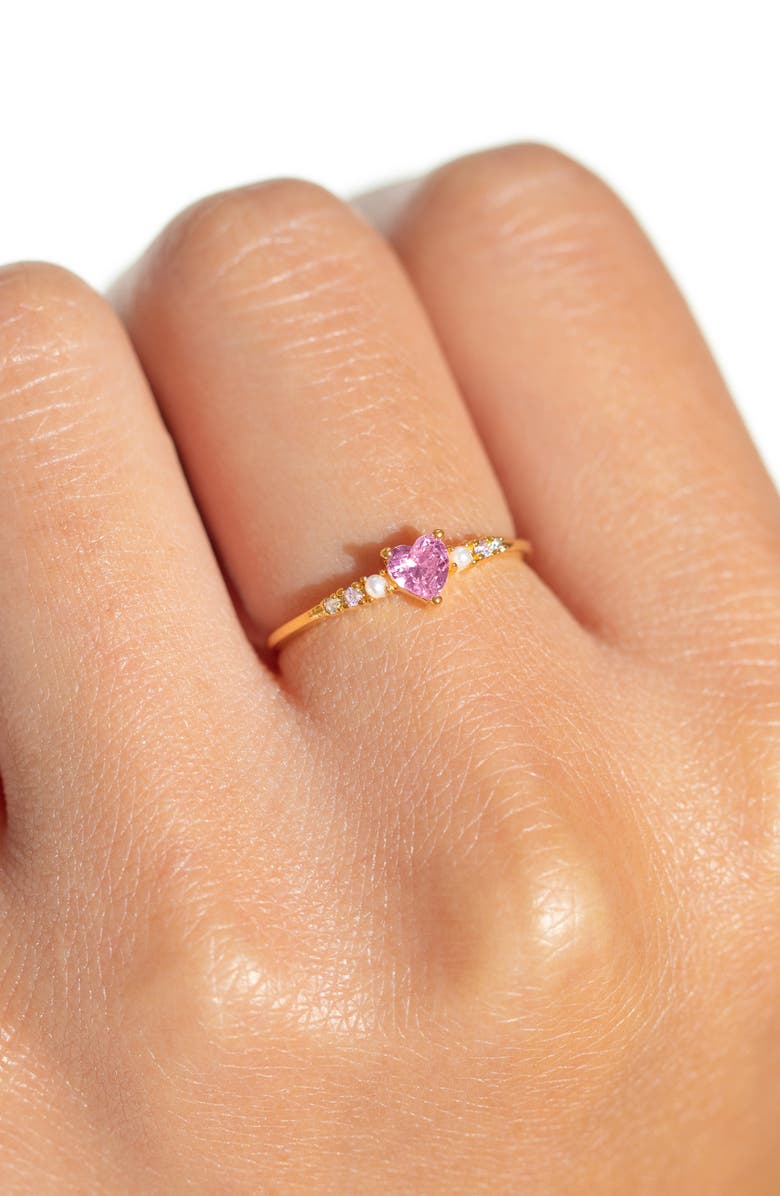 Girls Crew Heart is Full Ring, Alternate, color, Gold