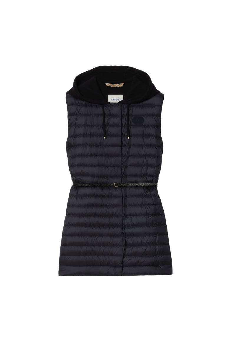Nylon Ainsworth Hooded Gilet, Main, color, Navy