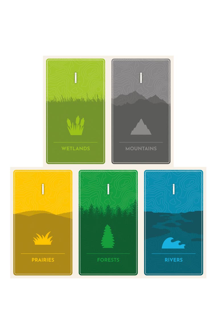Cascadia Rolling Rivers Puzzly Fliprollwrite Board Game, Alternate, color, Multicolored
