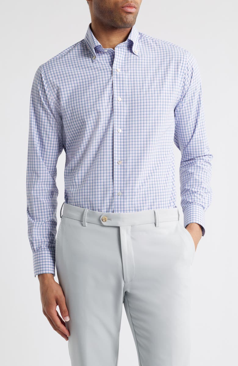 Peter Millar Crown Crafted Parker Performance Poplin Sport Shirt, Main, color, 