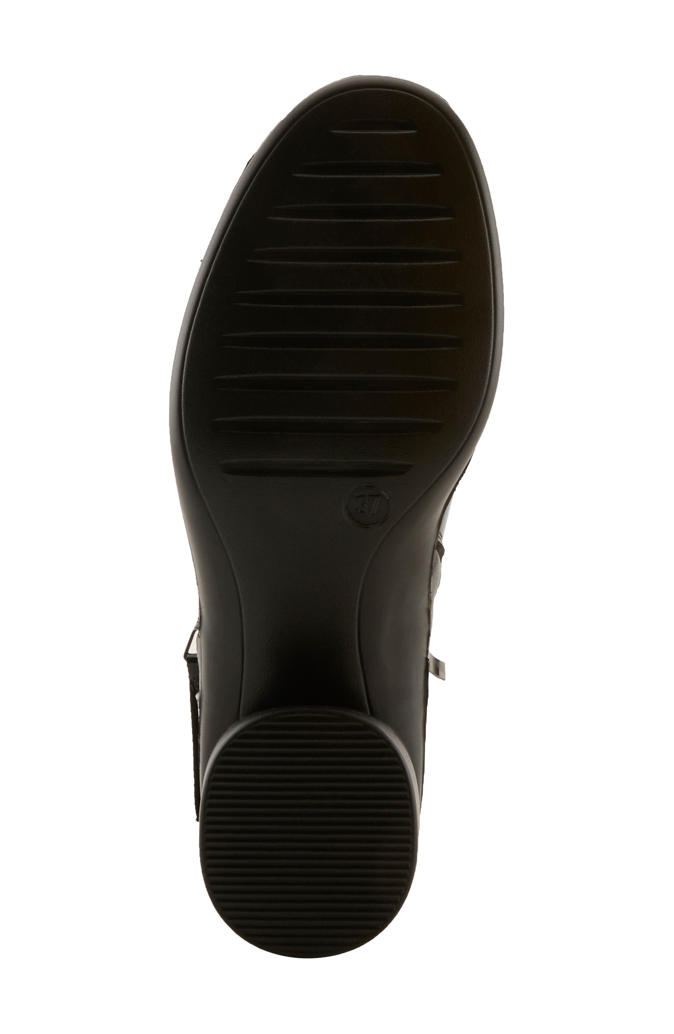 Carawey Block Heel Bootie, Alternate, color, BLACK