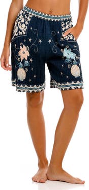 Agua Bendita Malaga Sereia Floral Cover-Up Shorts