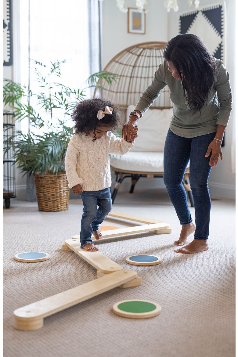 Kids' Learn 'N' Balance Wooden Play Set, Alternate, color, NATURAL
