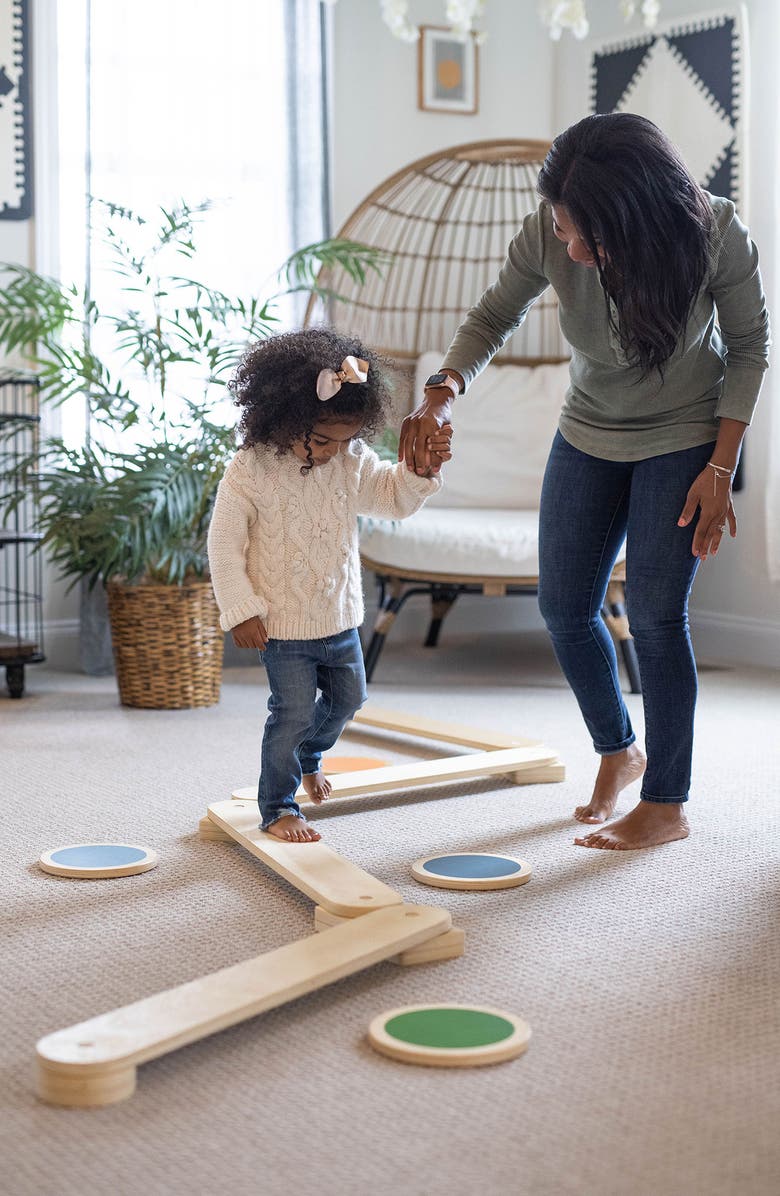 Little Partners Kids' Learn 'N' Balance Wooden Play Set, Alternate, color, Natural