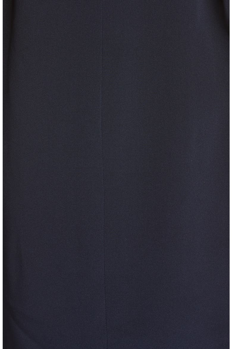 Chiffon Hem Strapless Silk Dress, Alternate, color, NAVY