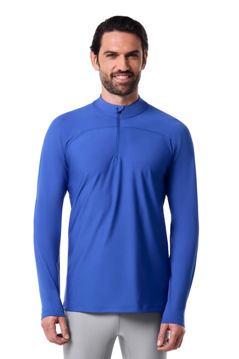 Men's Zip Rash Guard - UPF 50+ Sun Protection - Nocona