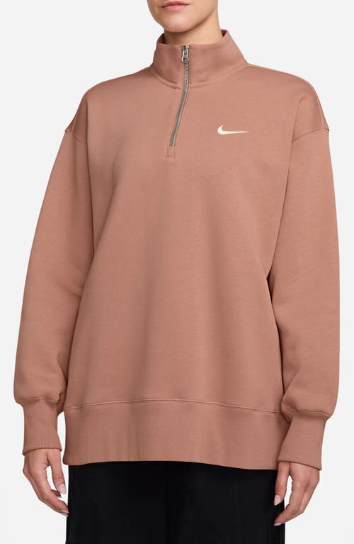 Nike Sportswear Phoenix Oversize Fleece Quarter Zip Top In Multi