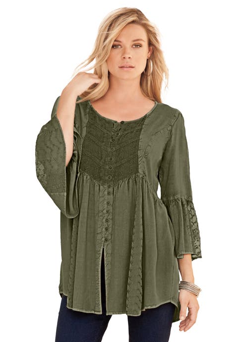 Taylor Acid Wash Big Shirt (Plus)