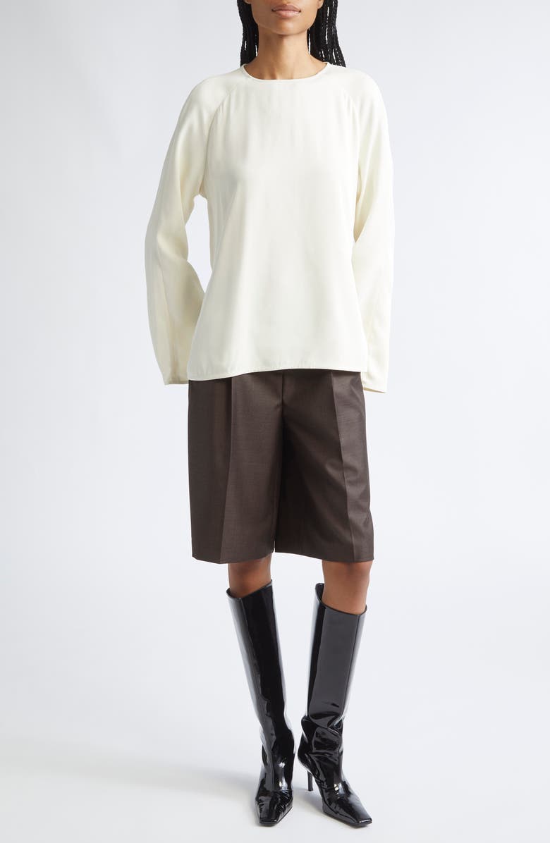 LOULOU DE SAISON Aiza Long Sleeve Top, Alternate, color, Ivory