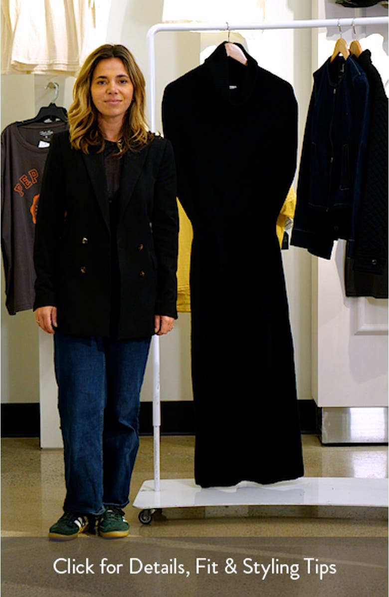 Madeline Rib Turtleneck Maxi Sweater Dress, sales video thumbnail