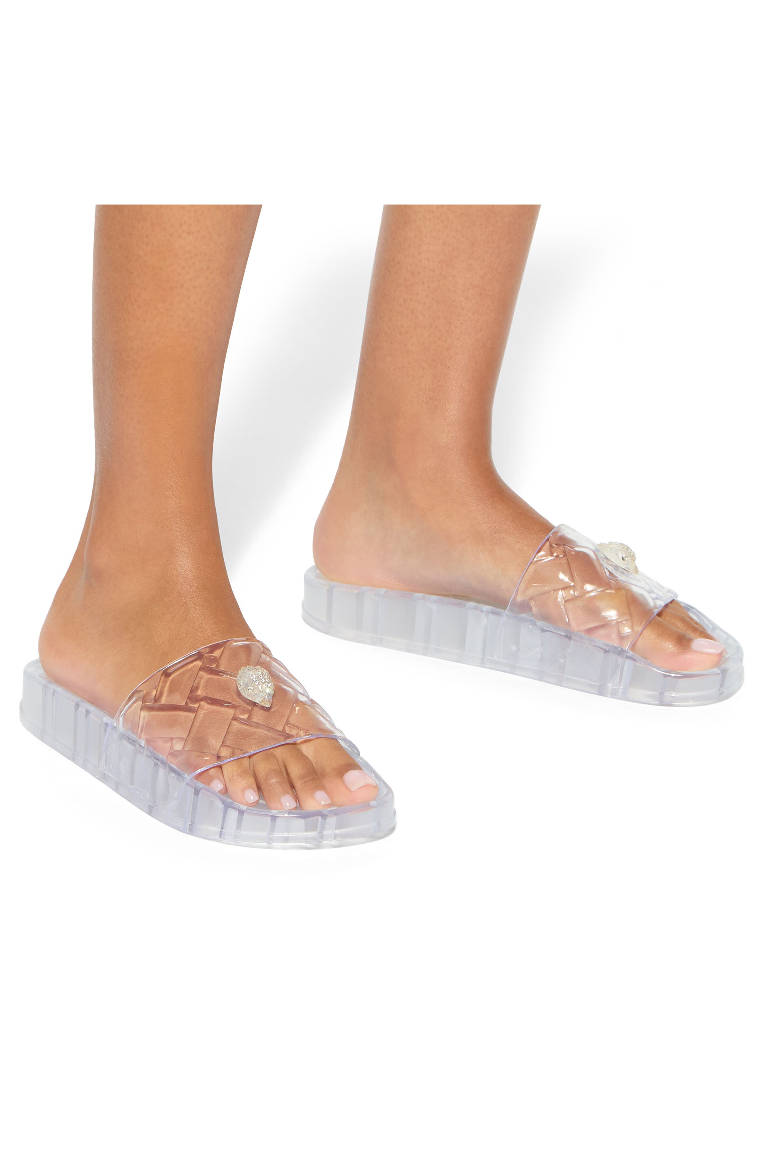 Meena Jelly Slide Sandal, Alternate, color, CLEAR