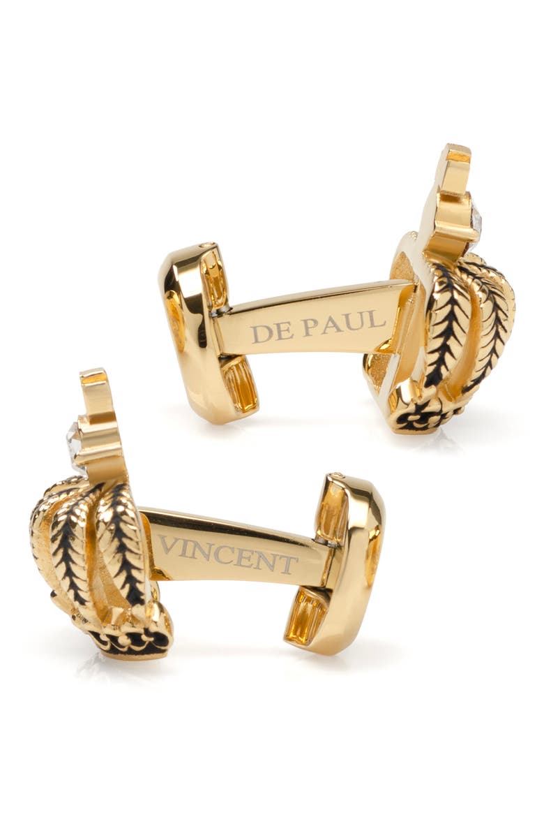 Vincent De Paul 3D Crown Royal Cuff Links, Alternate, color, GOLD