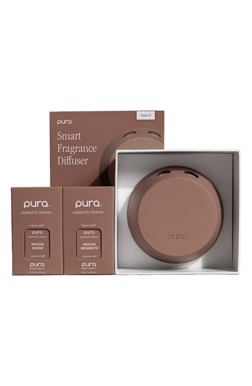Pura X Pantone Color Of The Year  4 Smart Fragrance Diffuser & Refill Set In Mocha