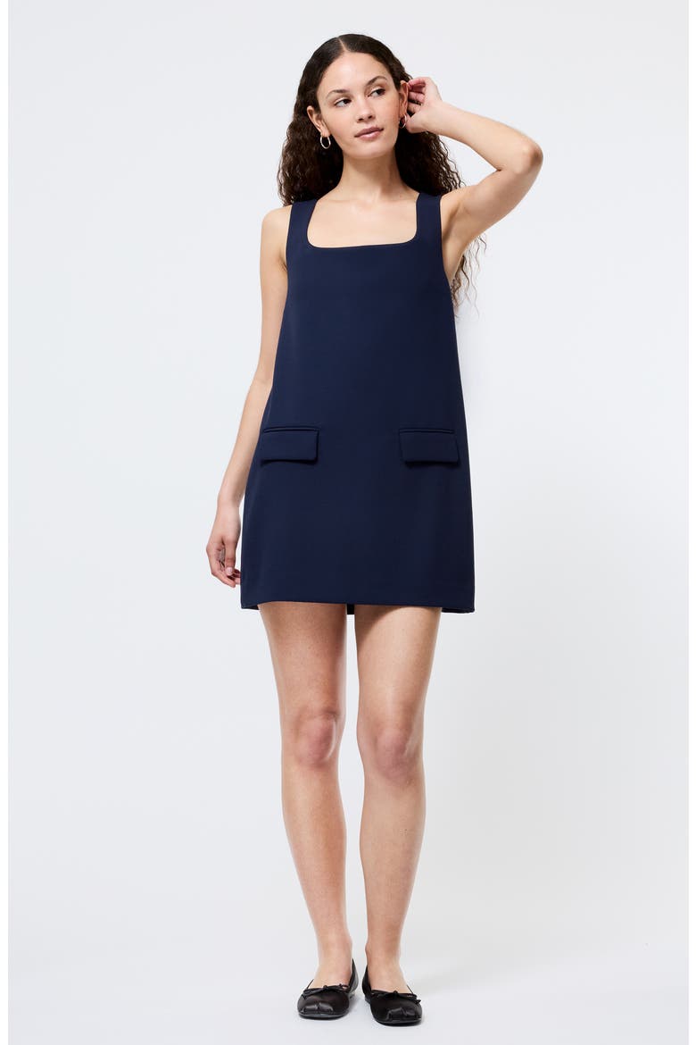 Square Neck Shift Minidress, Alternate, color, 40-MARINE