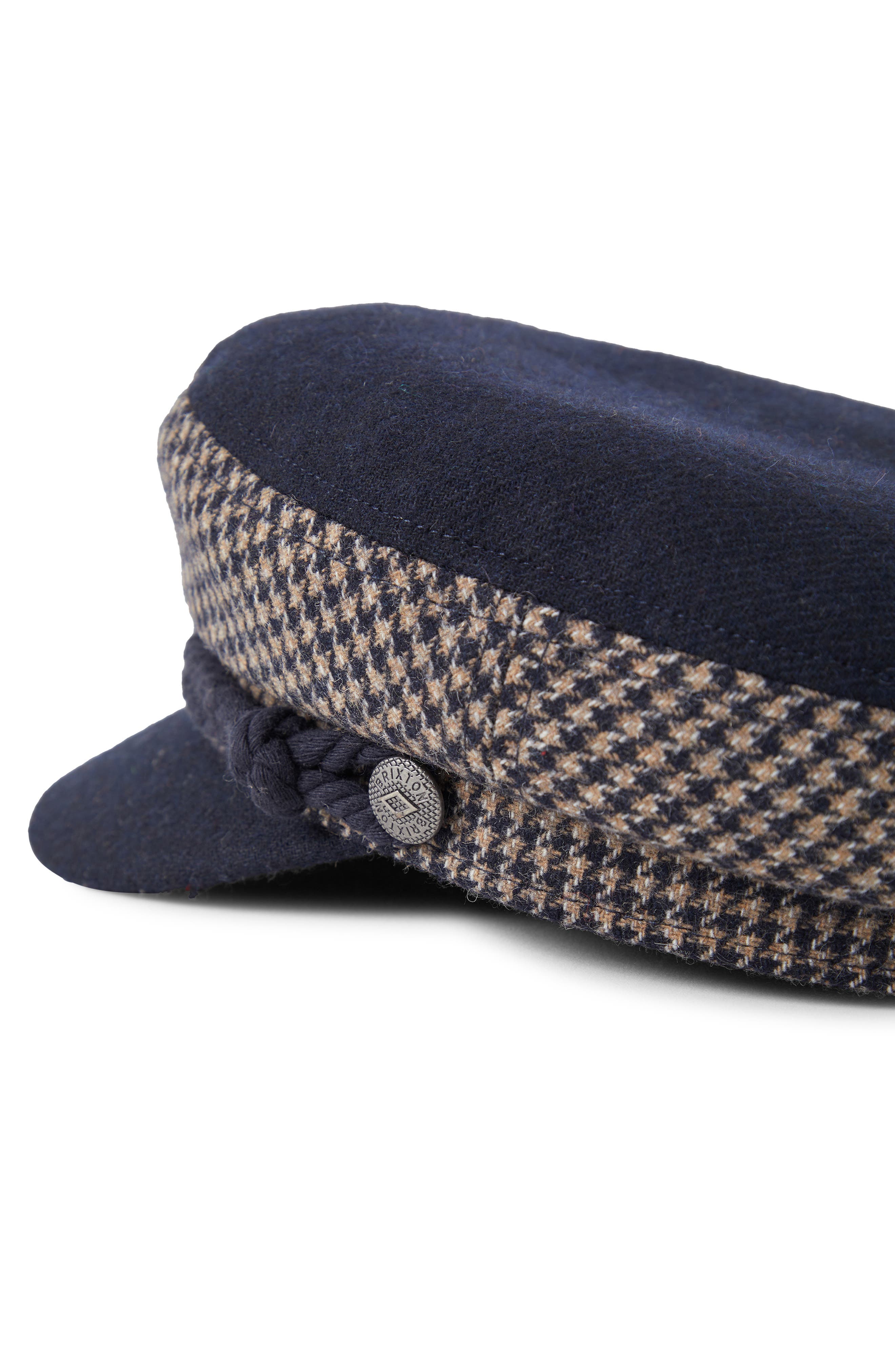 Brixton Houndstooth Check Fiddler Cap (Women) | Nordstrom