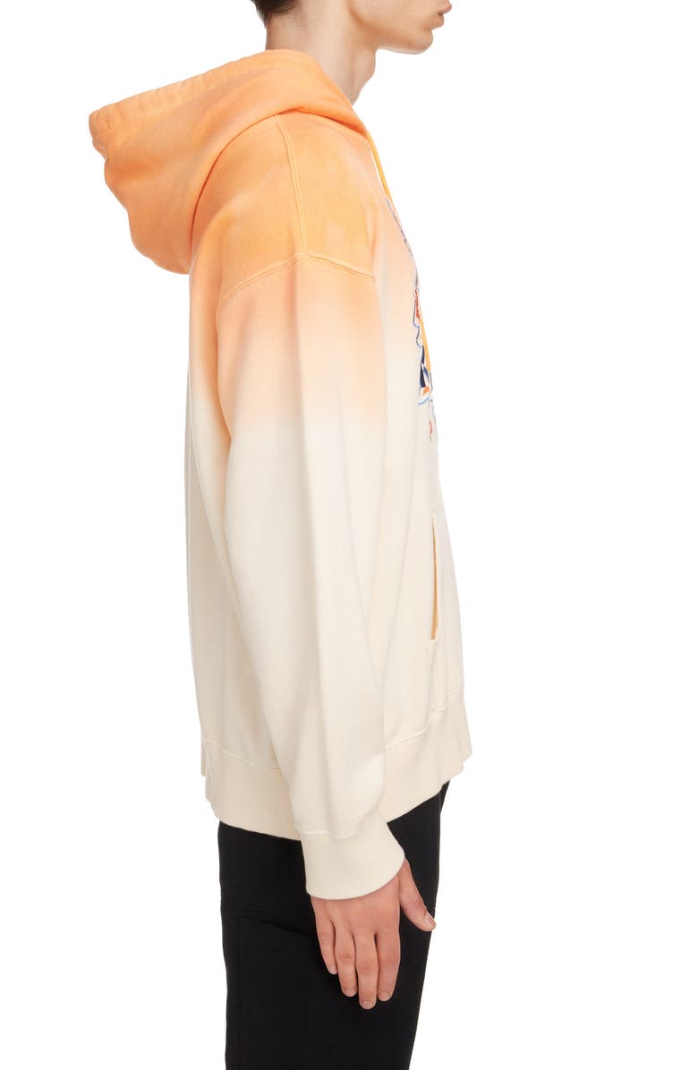 KENZO Dip Dye Tiger Embroidered Oversize Hooded Sweatshirt, Alternate, color, 