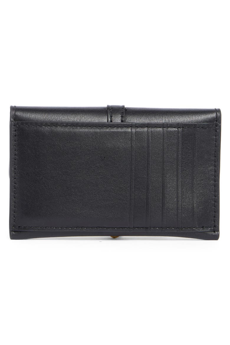Charm Ring Leather Card Case, Alternate, color, TRUE BLACK