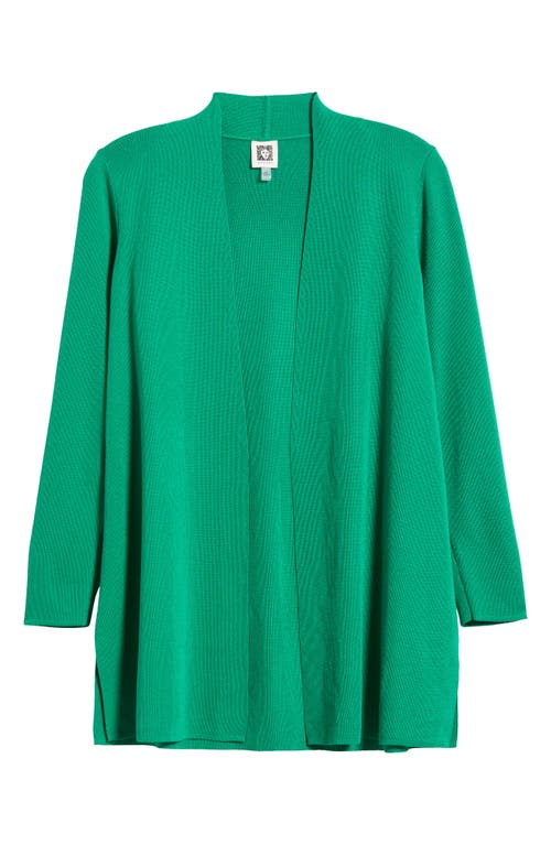 Shop Anne Klein Nappa Kissing Front Cardigan In Tropical Green