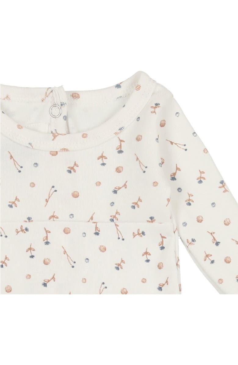 Manière Berry Floral Footie, Alternate, color, White/Blue