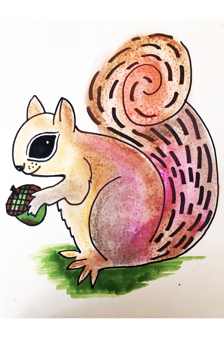 Add-On Art Rolls for Guide Dots Level 1 Art Kits- Ages 4-7, Alternate, color, L1 Wagon/Swirl Squirrel
