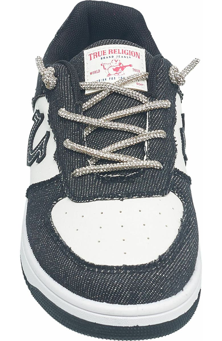 True Religion Girl's Allison Logo Sneaker, Alternate, color, Black