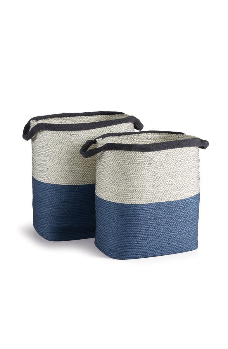 Napa Home & Garden Ayden Baskets With Handles Set of 2, Main, color, White