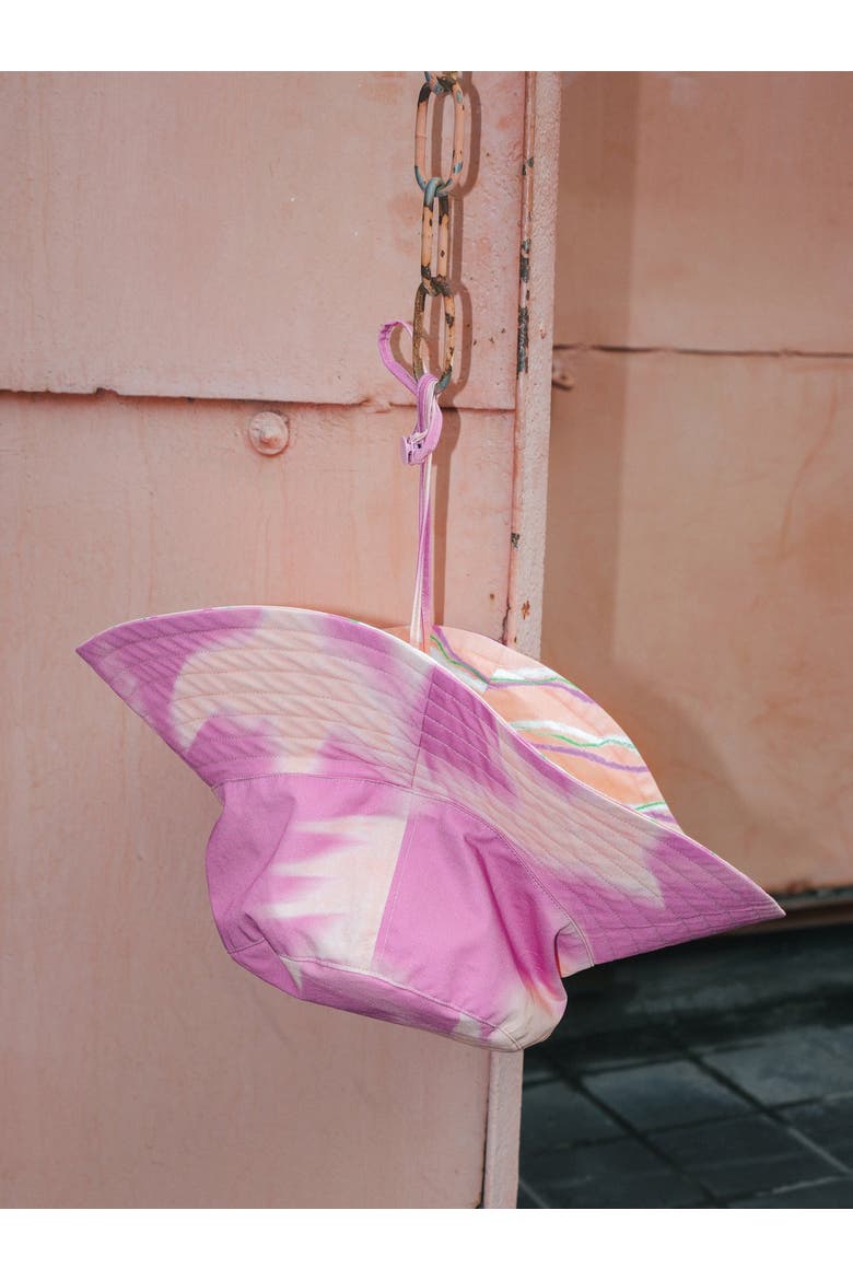 FRIDA x LOST PATTERN "Frida's Dream" Cotton Reversible Sun Hat, Alternate, color, Pink