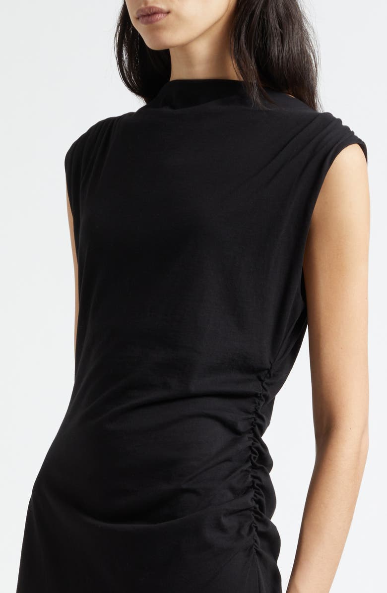 Vince Cowl Neck Pima Cotton Midi Dress, Alternate, color, 